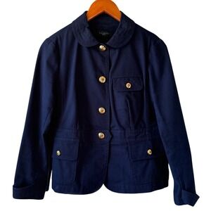 Talbots Gold Button Peter Pan Collar Lightweight Women's Size 12 Petite